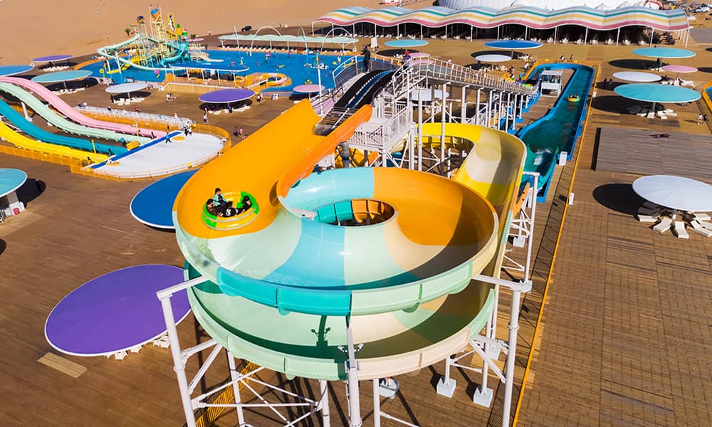 内蒙古响沙湾水上乐园水上飞碟 内蒙古响沙湾水上乐园水上飞碟